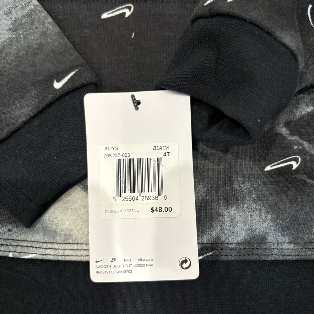 Nike Black and White Patterned Hoodie - Picture 2 of 3